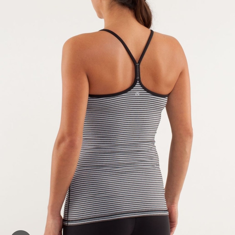 Lululemon Athletica zise 4 Striped Racerback Tank Top